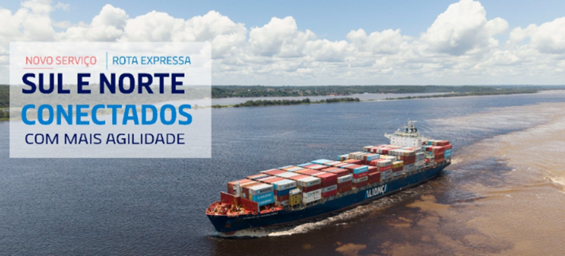  Aliança express coastal service links Itapoá to Manaus in 13 days
